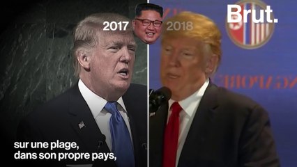 Kim Jong-un selon Donald Trump : 2018 vs 2017