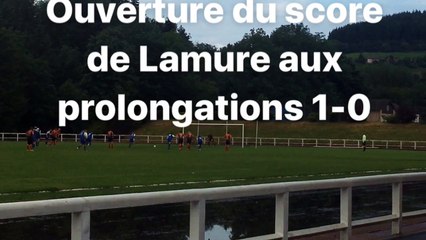 Finale de la coupe Magat: but de Lamure en prolongations