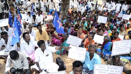 இறால் பண்ணைக்கு எதிர்ப்பு தெரிவித்து மக்கள் போராட்டம்