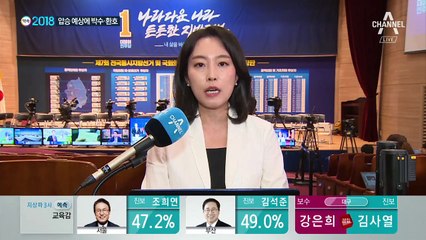 민주 압승 예상에 환호…추미애 “국민의 승리”