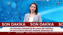 Kağıthane�de fabrika yangını