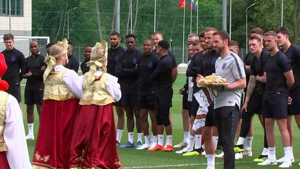 England World Cup squad get special Russian welcome