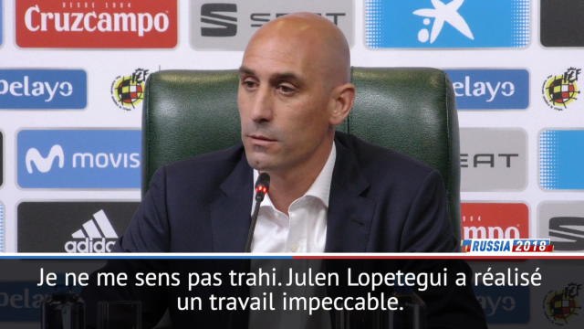 Espagne - Rubiales : Je ne me sens pas trahi par Lopetegui mais...