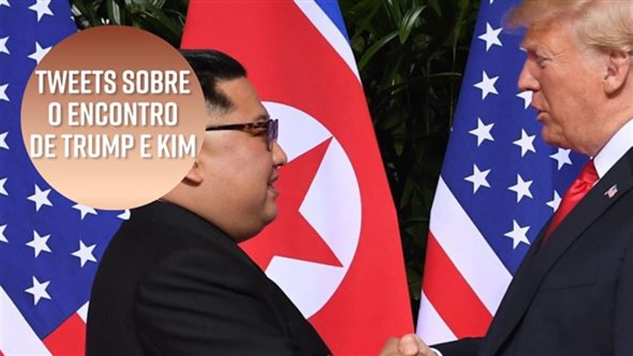 Tweets sobre o encontro de Trump e Kim Jong-un