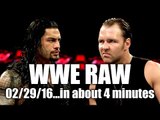 Ambrose vs Reigns for Wrestlemania? - WWE RAW 02/29/16 Review...In About 4 Minutes