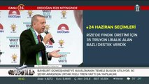 Cumhurbaşkanı Erdoğan Rize mitinginde