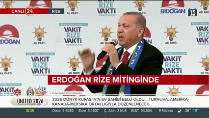 Cumhurbaşkanı Erdoğan Rize mitinginde