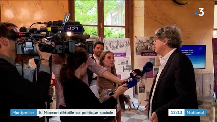 Montpellier : Emmanuel Macron détaille sa politique sociale