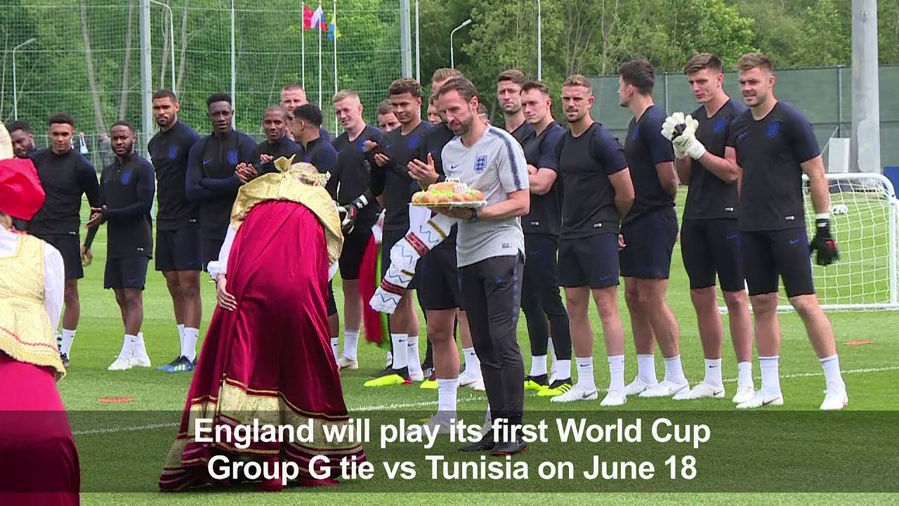 England hold their first World Cup training session in Russia