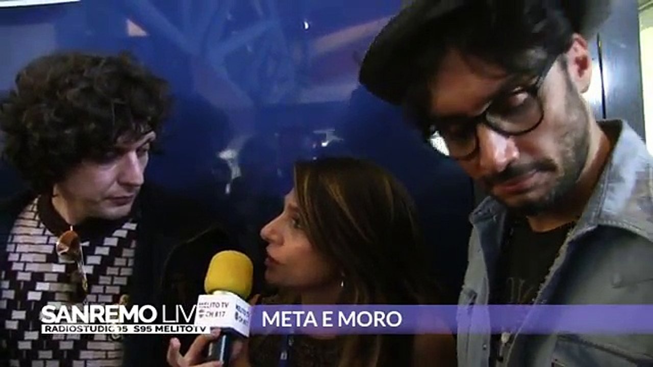 SANREMO LIVE 2018 - FABRIZIO MORO ERMAL META AI MICROFONI DI STUDIO 95