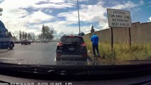Dashcam captures truck swing out of control on highway