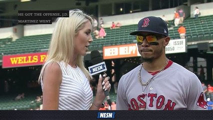Mookie Betts Talks Home Run, J.D. Martinez