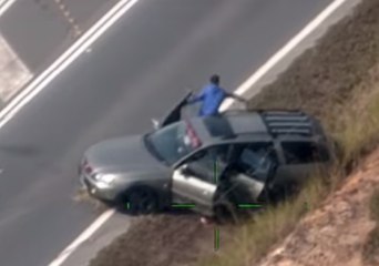 Police Helicopter Tracks Car Thieves in Caboolture