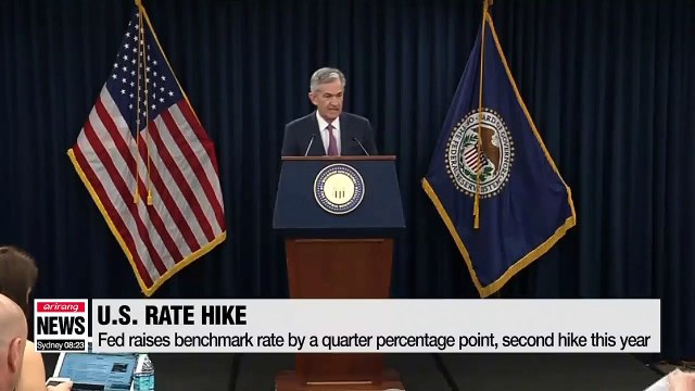 Fed hikes rates, points to 2 more increases by end of 2018
