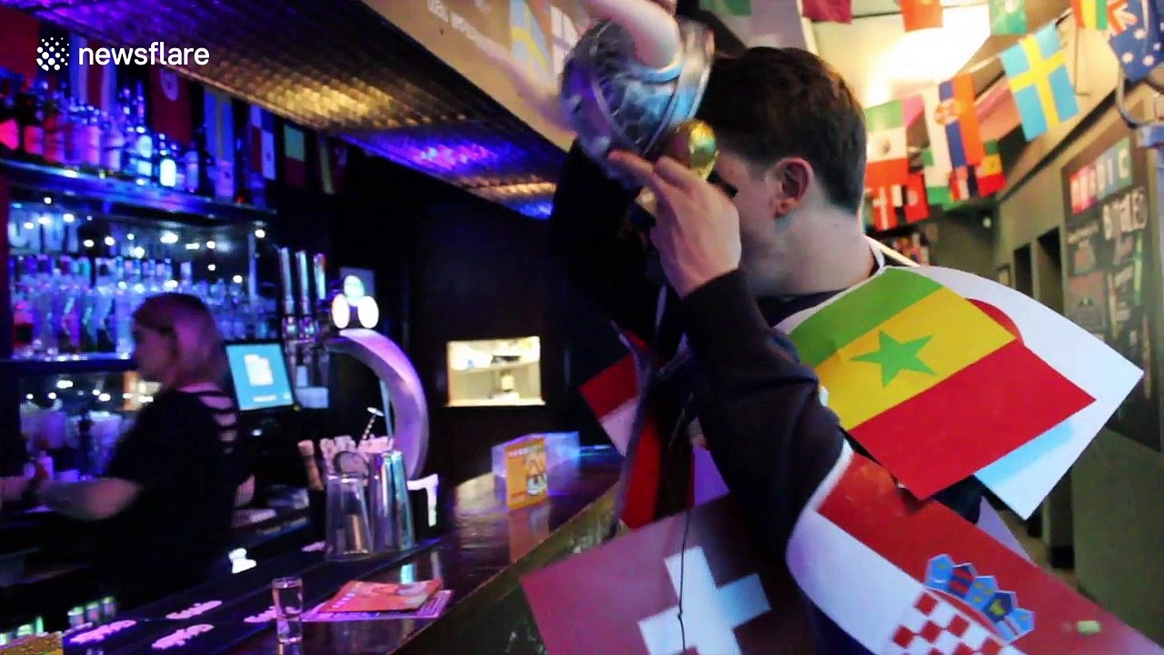 Guy drinks 32 drinks for 32 World Cup-participating countries in epic bar crawl
