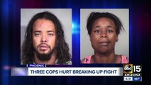 Three Phoenix officers hurt during altercation with suspects, two arrested