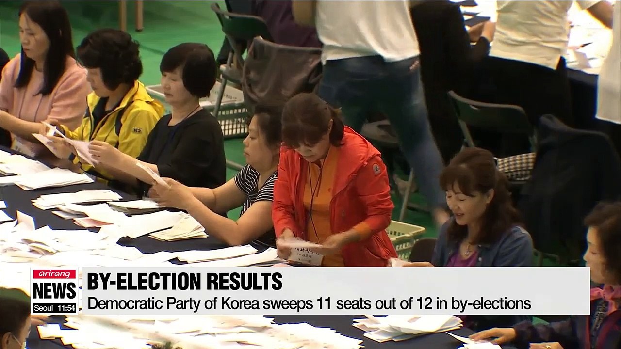 Ruling Democratic Party of Korea sweeps 11 seats out of 12 in by-elections