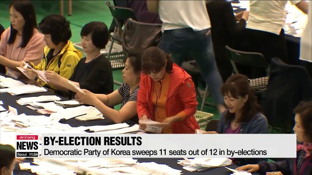 Ruling Democratic Party of Korea sweeps 11 seats out of 12 in by-elections