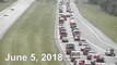 A car reversed and drove backwards off an Ohio highway on Tuesday.The vehicle reversed onto an entrance ramp and into a parking lot near Columbus.Video prov