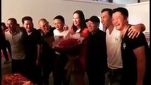 Congratulation to Donnie Yen-甄子丹 Official on his wedding anniversary. Jack ma, Wu Jing - Jacky Wu 吳京, Yuen Woo-Ping and I gave them a surprise by showing up tog