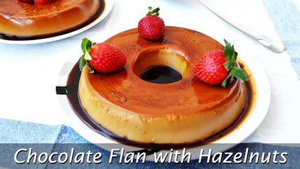 Chocolate Flan with Hazelnuts - Easy Chocolate Crème Caramel Recipe