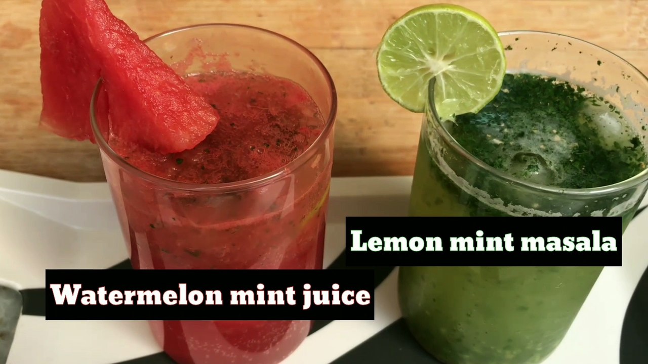 lemon soda and watermellon soda , homemade  mocktails