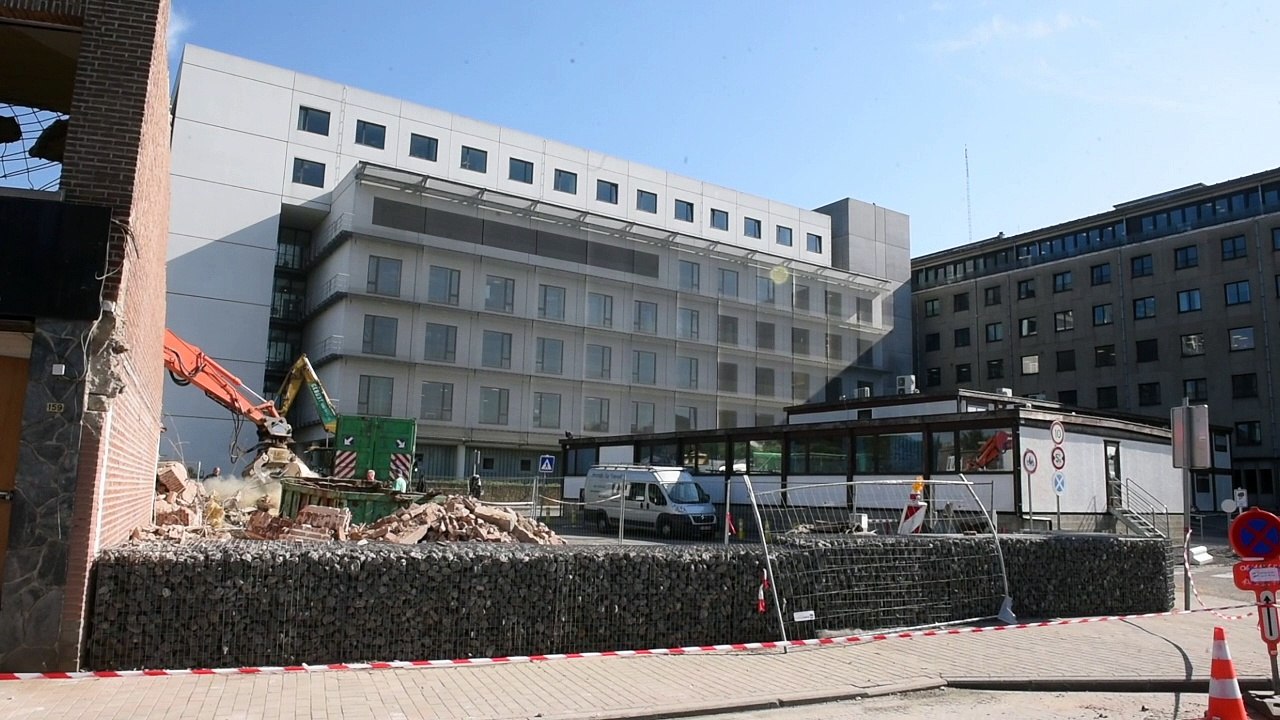 Démolition des  maisons du Chr de Namur