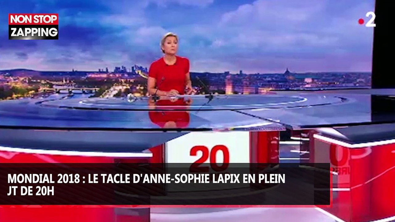 Mondial 2018 : Le tacle d'Anne-Sophie Lapix sur les footballeurs en plein JT de 20h (vidéo)