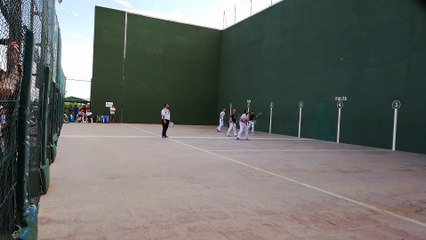Frontenis 1ª ronda cto de España ultimo tanto emocionante set 1 Portacoeli B vs Incusa B