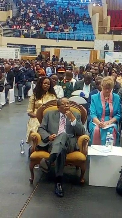 His Honour the VP Mr. Slumber Tsogwane delivers the official opening remarks of the convention on behalf of His Excellency the President Mr. Mokgweetsi E.K. Mas