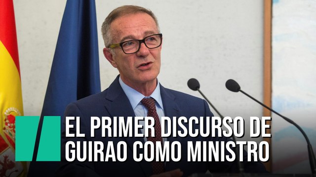 El primer discurso de Guirao como ministro de Cultura y Deporte