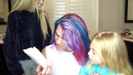 Savannah and Everleigh PRANKED me AGAIN!!! UNICORN HAIR PRANK...