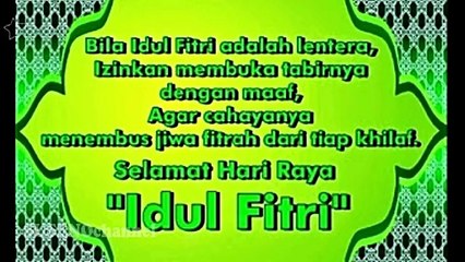MERDU MENGGEMA TAKBIRAN 2018 & Kata-kata Pilihan Ucapan Selamat Idul Fitri