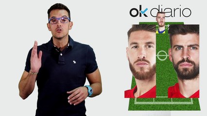 Alineación de la Selección Española contra Portugal