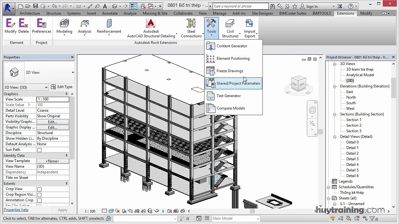 0908. _Tìm hiểu công cụ chuyển view thành file Autocad trong Revit  mp4