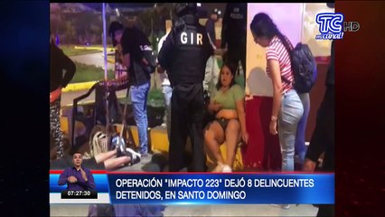Operativo “Impacto 223” dejó 8 delincuentes detenidos en Santo Domingo