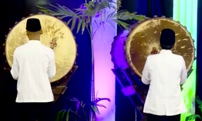 Suasana Malam Takbiran di Masjid Al-Akbar Surabaya