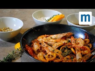 Perfect (and quick!) prawn and orange tagine