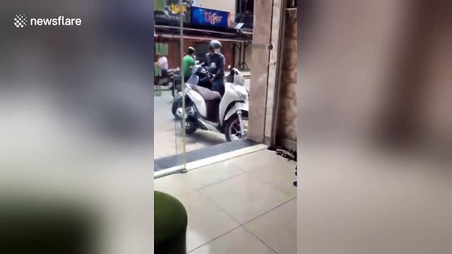 Furious hairdressers soak 'serial masturbator' parked outside of salon