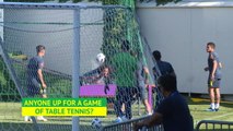 Coutinho, Marcelo and co show off by playing table tennis with a football