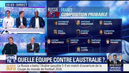 Coupe du Monde: quelle composition pour l’équipe de France face à l’Australie?