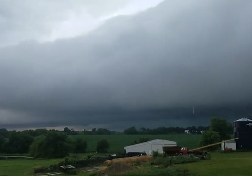 Storm Clouds, Heavy Rain Roll Over Iowa