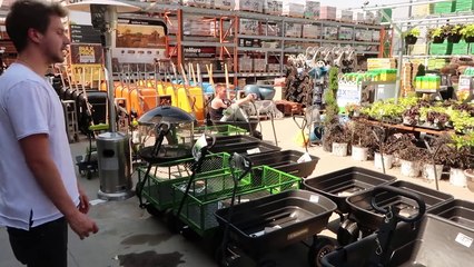 SPEEDING DOWNHILL ON A WAGON!! (JUMP FAIL)