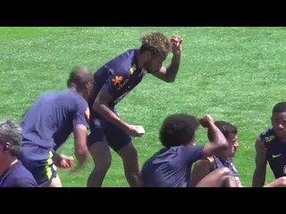 Coutinho 'Egged' On His Birthday During Brazil Training