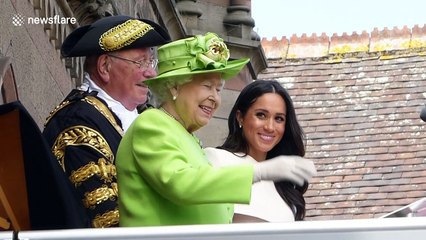 Meghan Markle shines in her first solo appearance with the Queen