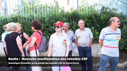 Augmentation de la CSG, gel des pensions. Les retraités dans la rue à Ajaccio et Bastia
