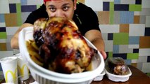 تحدي اكل 3 دجاج مشوي بوزن 4كيلو ونص مع البطاطس والشطة الحارة تحدي جامد اهداء ل كاس العالم