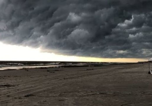 Storm Clouds Darken Sky at North Carolina Beach