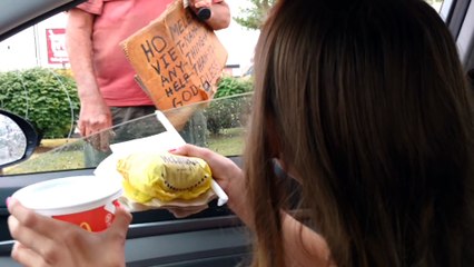 Homeless Man Refuses Kind Gesture by Little Girl