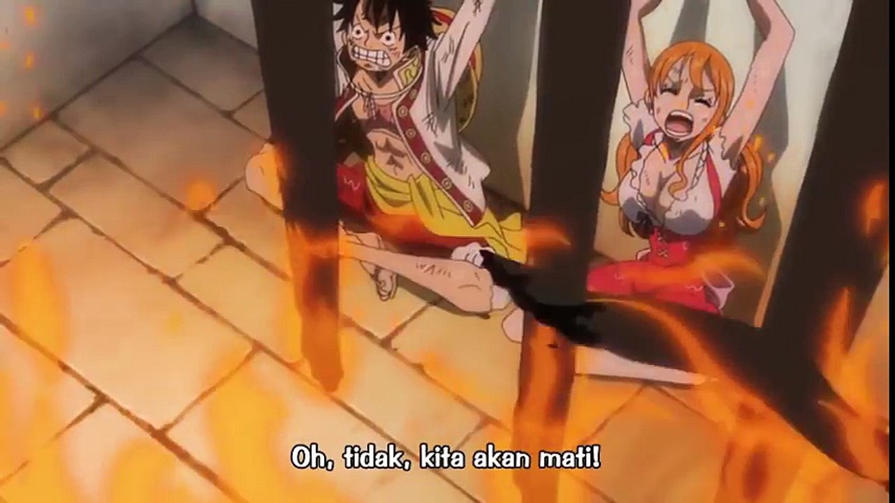 One Piece 819  - Luffy and Nami escape from Book's